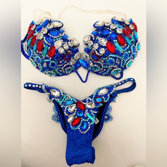 WBFF FMG Phoneix Themewear Costume Couture Bikini - Picture 5 of 14